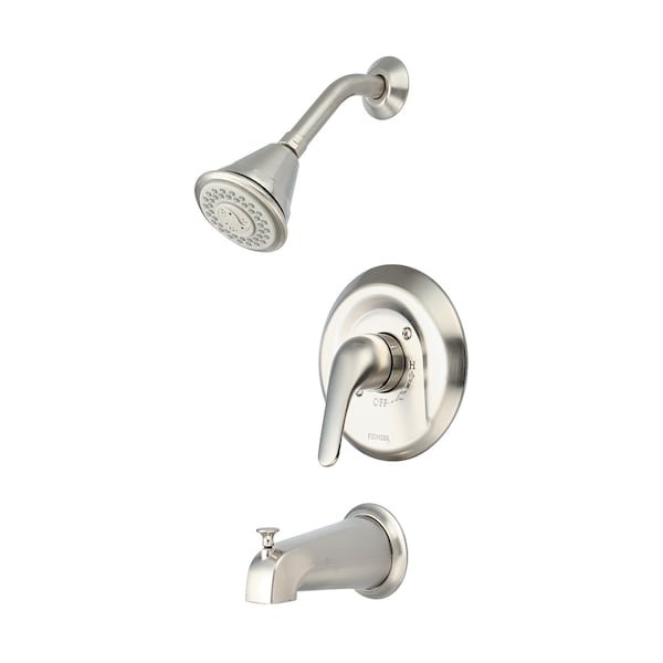 Pioneer Industries Single Handle Tub and Shower Trim Set, Wallmount, Brushed Nickel, Handle Style: Lever T-4LG100-BN - main